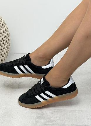Кеди жіночі замшеві adidas bermuda чорні 41