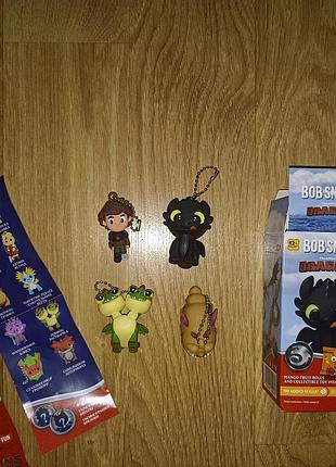 Брелок bob snail dragons беззубик, гикавка, застібачка, гронкл