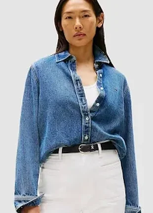 Джинсовая рубашка 100% коттон от h&amp;m