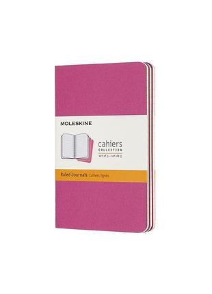 Блокнот moleskine cahier карманный, линейка кинетический розовый (ch011d17)