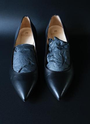 Туфли черные лодочки кожаные navyboot китен хил kitten heels швейцария