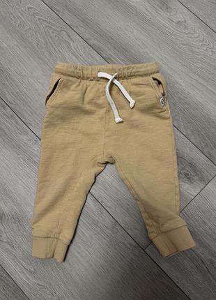 Базові/бежеві/штани/дитячі/h&m/на хлопчика/1 рік