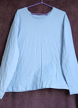 Лонглослив женский,  синий, котон, xl, eur 46-48