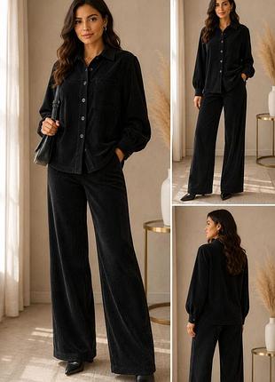 Вельветовый комплект h&amp;m + gina tricot | s–m-l | рубашка + брюки