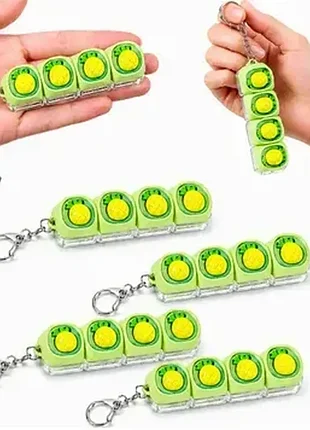 Pineapple keycap clicker брелок-кликер ананас антистресс 4 кнопки механический