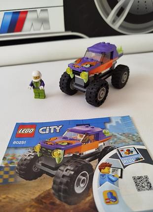 Конструктор lego city 60251 монстр-трак (monster truck). полный комплект с инструкцией