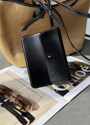 Сумка solara bag raffia/black😚 4