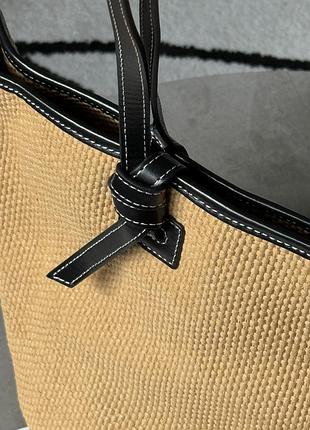 Сумка solara bag raffia/black😚 3