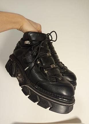 Vintage new rock 43-44 ботинки на платформе рок гот панк нью рок с металлическими деталями goth punk rock japanese style y2k grunge emo