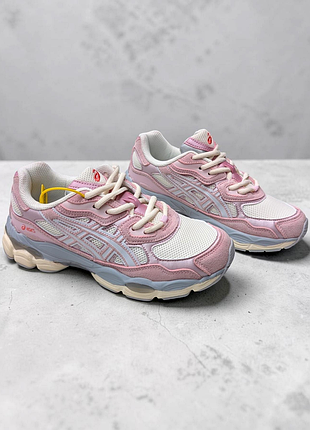 Женские кроссовки asics gel nyc pink розовые