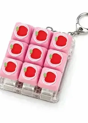 Apple keycap clicker брелок-клікер яблуко антистрес 9 кнопок механічний
