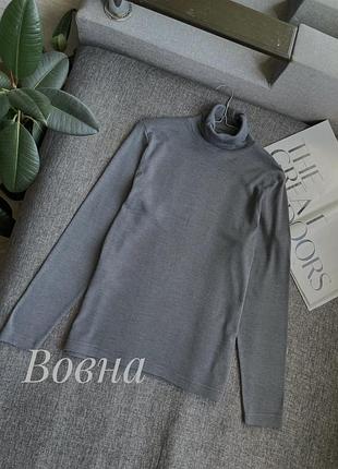Сірий гольф водолазка з високою горловиною вовна