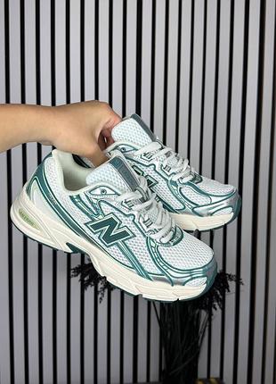 Стильні жіночі кросівки new balance 740 white marsh green