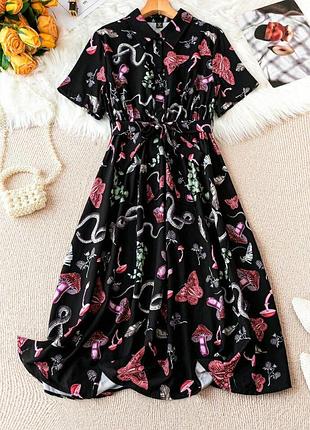 🥰сукня сорочка з грибочками 🍄  shein xl без пояса