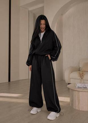 Костюм двойка oversize брюки+кофта на подкладке размеры 44-48