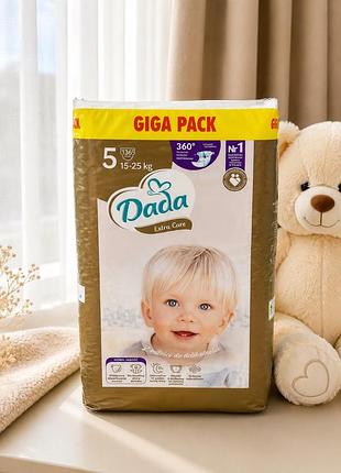 Дитячі підгузки dada extra care мегапак 5, (15-25 кг), 136 шт
