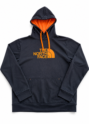 The north face худі xl | оригінал | чорне з помаранчевим