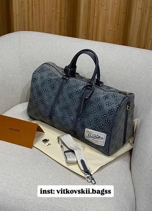 Сумка keepall bandouliere 45 denim monogram❣️