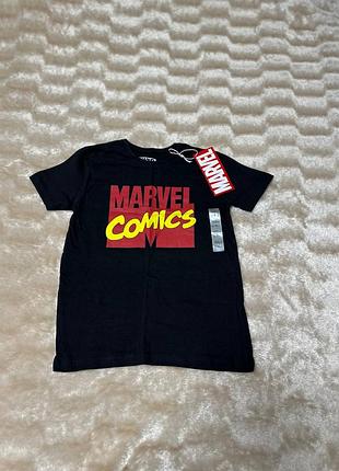 Черная футболка для мальчика marvel comics