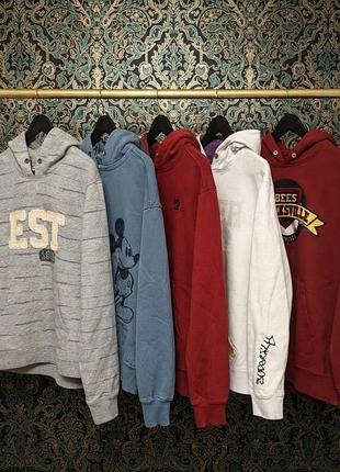 🧥 мужские оверсайз худи l-xl (walt disney, superdry, izod и др) | лотом или искусственно