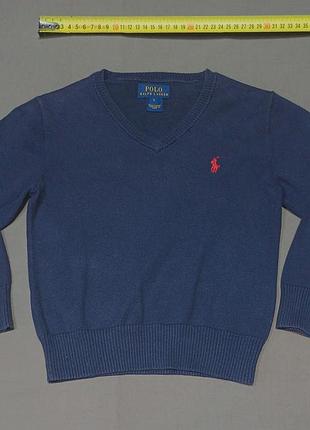 Плечи 31 см polo ralph lauren size 5 синий детский свитер свитшот с v вырезом 
100% cotton