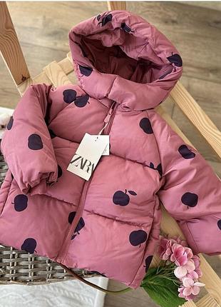 Детская теплая курточка на девочку zara куртка зара