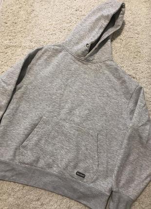 Худи с капюшоном pull &amp; bear серое