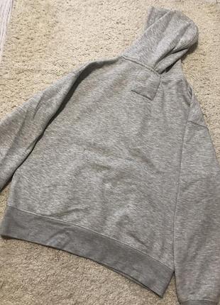 Худи с капюшоном pull &amp; bear серое 2