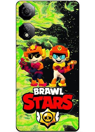 Чехол силиконовый бампер для zte nubia neo 2 5g с героем бравл ларри и лори brawl