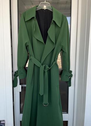 Довгий плащ тренд h&m