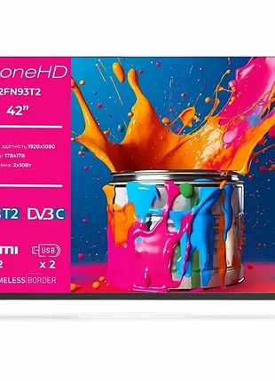 Led Телевизор full-hd,dvb-t2,c,usb ozonehd 42fn93t2 выход наушников