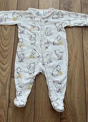 Ніжний чоловічок h&m disney "вінні пух" (winnie the pooh) 50–56 см (0–2 міс)