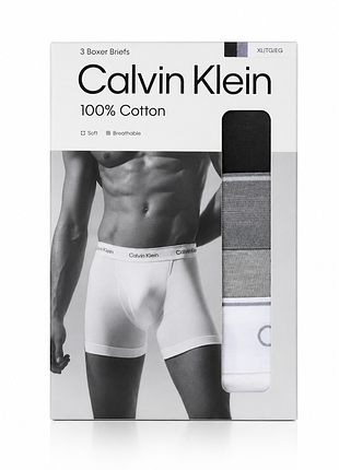 Набір чоловічих трусів боксерів calvin klein 3 шт в наборі