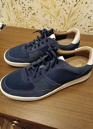 Кеди чоловічі clarks bizby lace сині