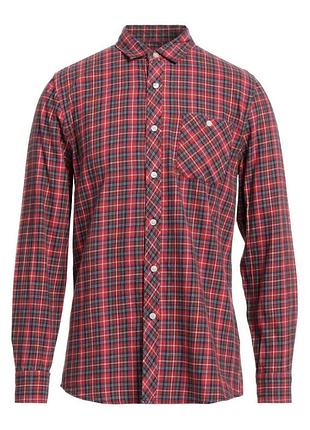 Мужская рубашка topman s красная в клетку, хлопковая