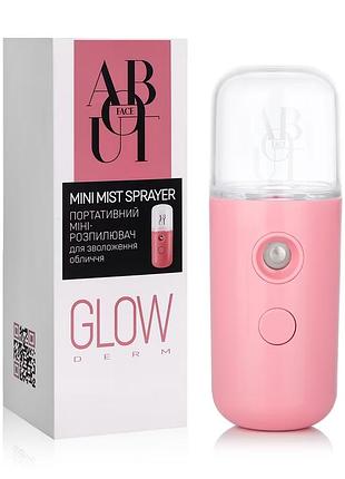 Портативний розпилювач about face mini mist sprayer для зволоження обличчя 30 мл