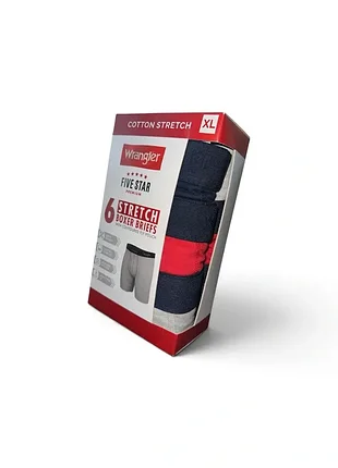 Чоловічі боксерські труси wrangler five star stretch з 6 штук