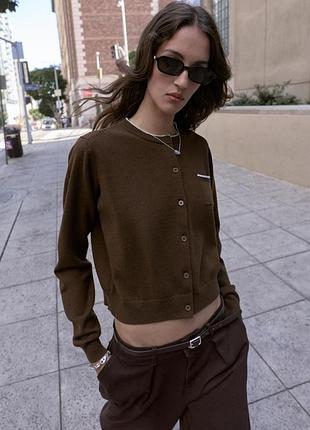 Комбинированный кардиган от zara