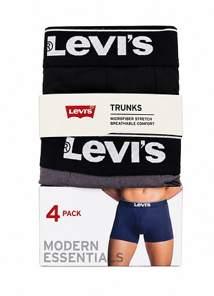 Чоловічі боксерські труси levi's, набір з 4 штук