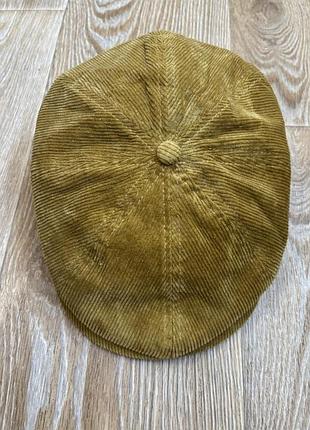 Брендовий кашкет-восьмиклинка  brixton brood snap cap у кольорі antelope (гірчичний/жовтий), виготовленого з вельвету