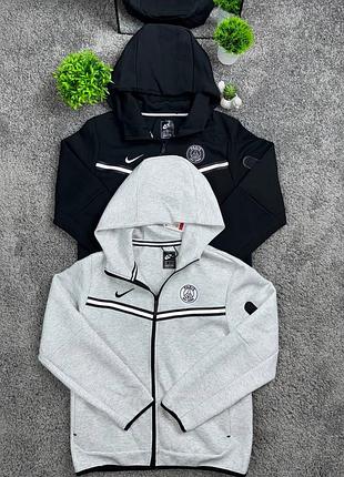 Зип-худи от бренда nike tech fleece x psg