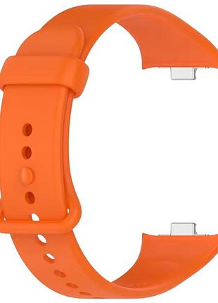 Ремешок для xiaomi smart band 10 pro силиконовый оранжевый