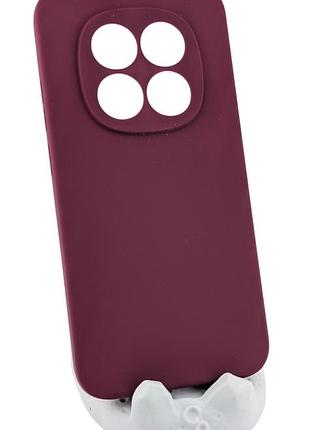 Чохол silicone cover для xiaomi redmi note 15 pro 5g бампер з мікрофіброю бордовий