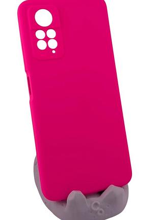 Чехол silicone cover для xiaomi redmi note 11 pro/ note 11 pro 5g бампер с микрофиброй розовый