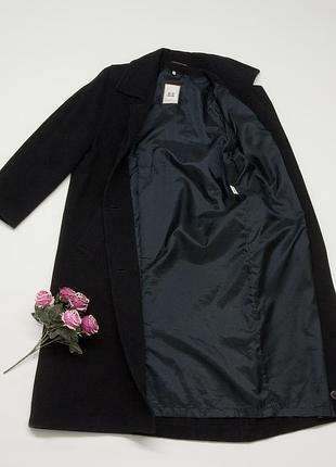 Пальто вовняне чорне довге м'яке, тепле, berghaus, вовна.