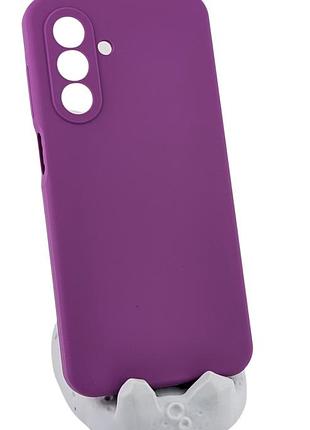 Чехол silicone cover для samsung galaxy a26 / a266 бампер с микрофиброй фиолетовый