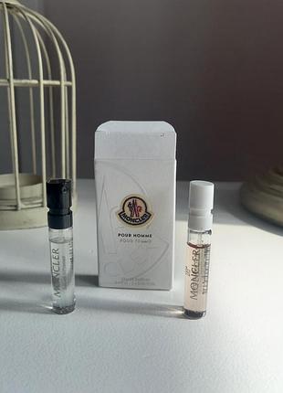 Moncler pour homme и pour femme набор пробников 2х2 мл