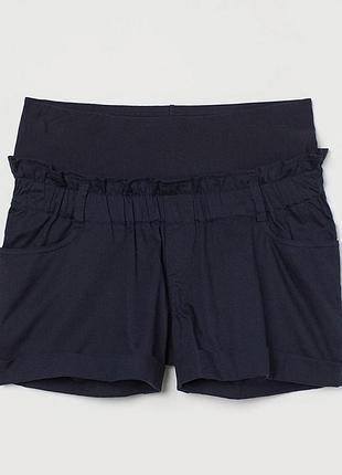 H&m темно-сині котонові шорти для вагітних