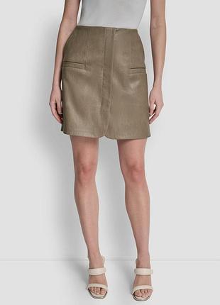 Женская мини-юбка dkny из экокожи