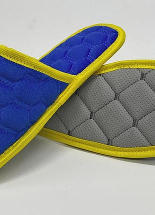 Домашні відкриті жіночі тапочки сині розмір 41